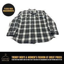 Carhartt Heavyweight Flannel Shirt Men 2XL Plaid Original Fit Workwear 8277