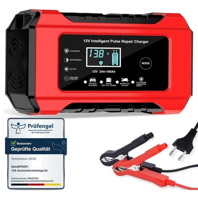 Autobatterie Ladegerät 12V 6A KFZ Motorradbatterie mit Reparaturfunktion