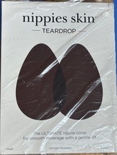 Nippies Skin- Espresso Size 1 A-B Cup New - Reusable Teardrop nipple lift cover