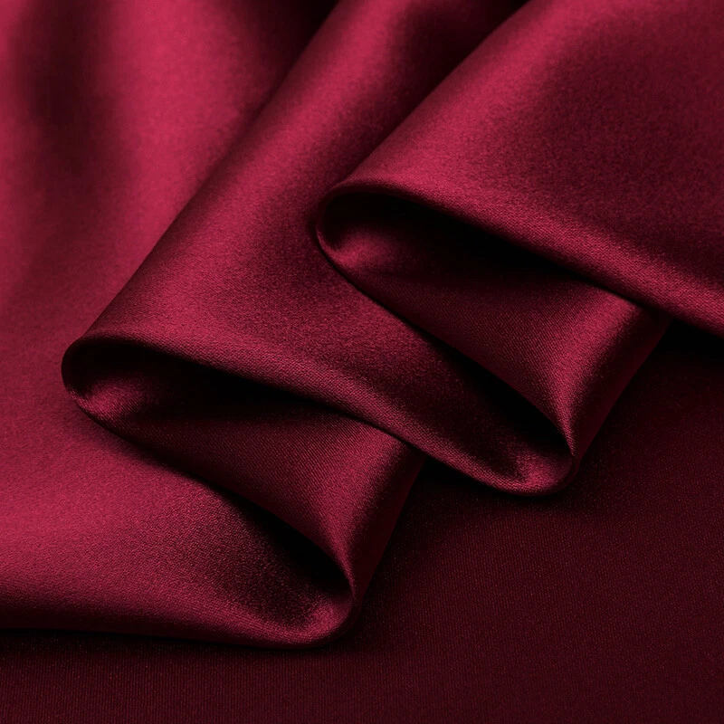 Wine Red 100% Pure Mulberry Silk Fabric by the Yard 44" width 19 mm 6A Grade - Image 4 of 4