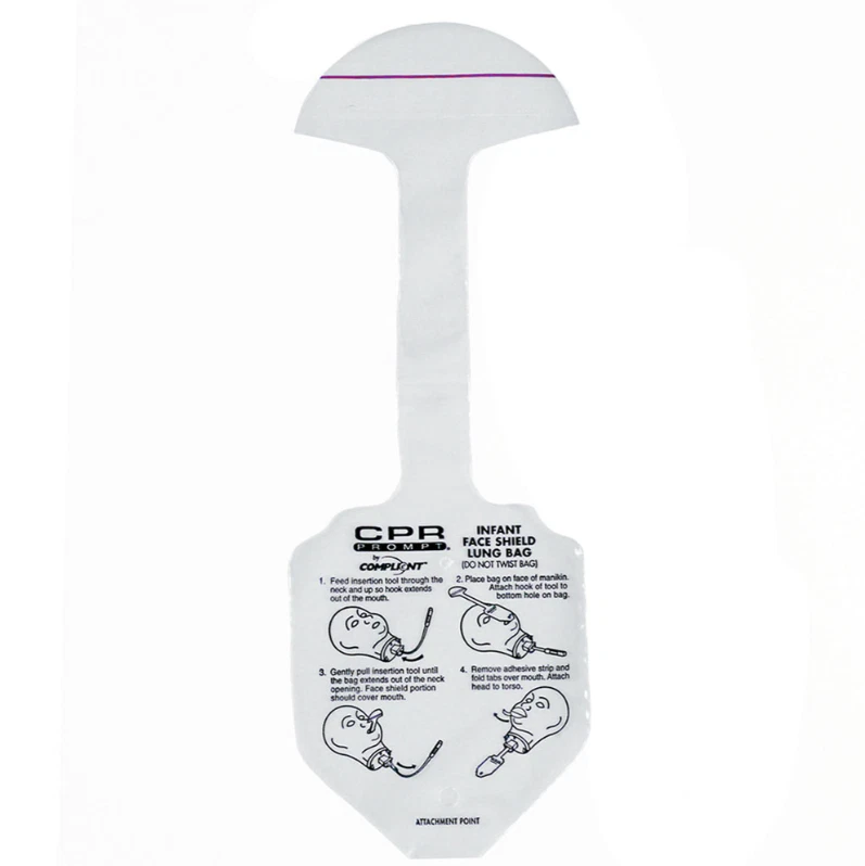 CPR SAVERS Generic FSLBG103 Infant Face Shield Lung Bags CPR Prompt (Pkg 10)