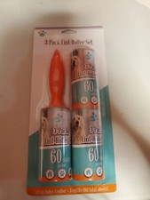Pet Trends Hair Removal Lint Roller Set - 3 pack 60 Sheets per Roll. Lint Roller