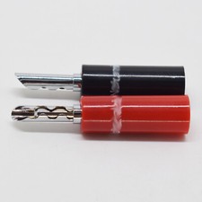 100pcs Rhodium Plated BFA-Z Solid Pin 4mm Banana Plug Speaker Connector