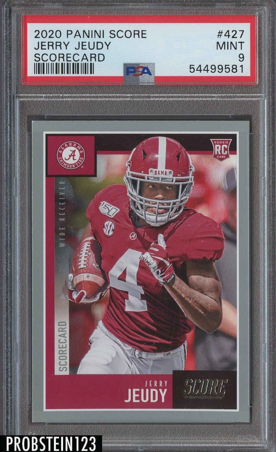 Jerry Jeudy Panini Score #427 Scorecard