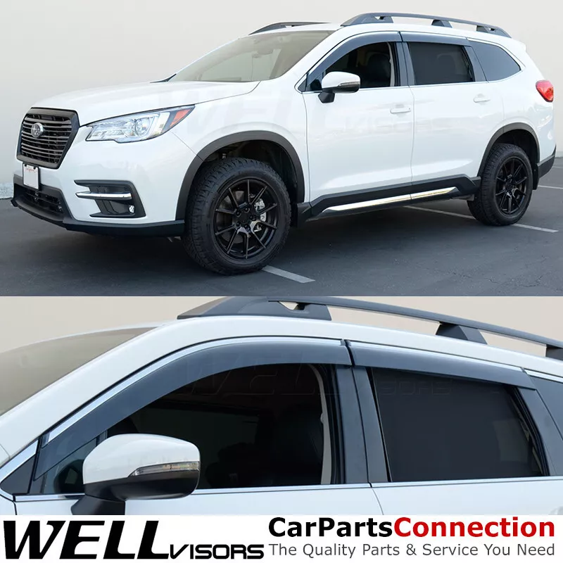 WELLvisors For Subaru Ascent 19 24 Window Visor Chrome Trim Rain Guard Deflector