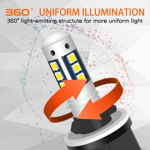 2PC 880 LED Fog Light Bulb DRL 6000K Xenon White High Power 890 892 893 899 - Picture 6 of 7