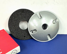 Outdoor DIE CAST Metal Electrical 3" or 4" Box COVER with Gasket 1-Hole NEW Y-1