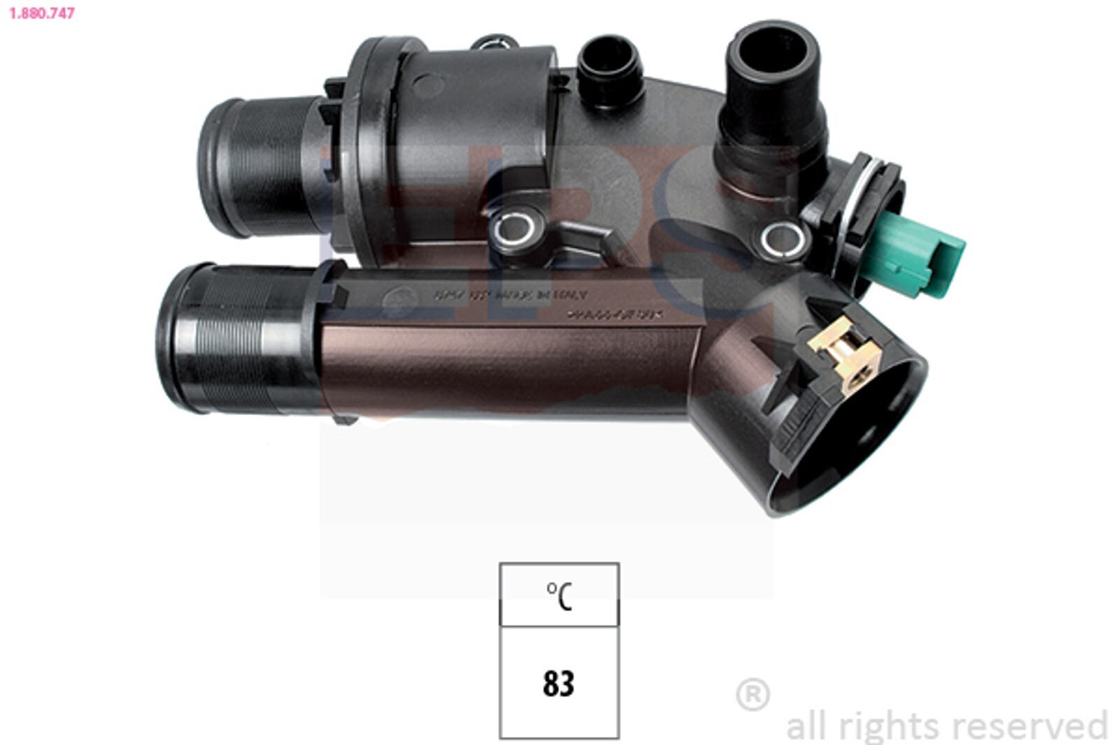 Thermostat 83C pour Citroen 2.2 HDi boitier de regulation de temperature moteur