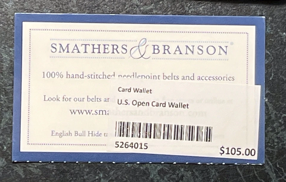 2023 U.S. OPEN LOS ANGELES COUNTRY CLUB LACC SMATHERS & BRANSON CARD WALLET NEW - Image 4 of 4