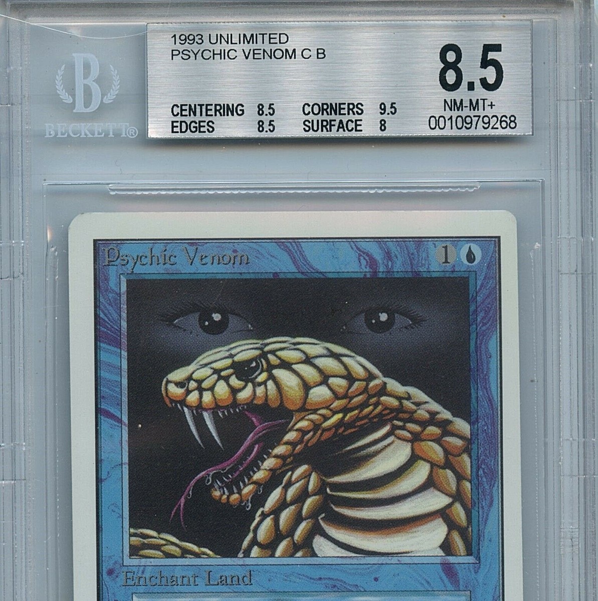 MTG Unlimited Psychic Venom BGS 8.5 Nm/MT+ Magic Card