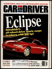 MAY 1994 CAR AND DRIVER MAGAZINE MITSUBISHI ECLIPSE, V6 CAMARO vs V6 MUSTANG