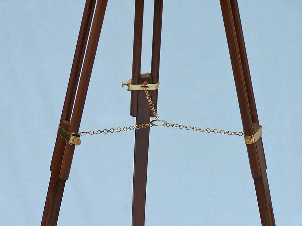 60" Floor Standing Admiral Brass-Wood Telescope;Nautical Home Decor,Cyber Monday - Image 3 of 4