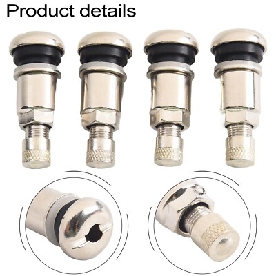 Upgrade Your Car's Style mit Chromoptik Stahlventile für Autofelgen 4er Pack