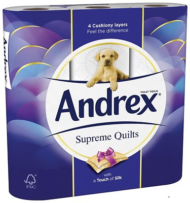 Andrex Supreme Quilts Toilet Tissue 45 Rolls UK