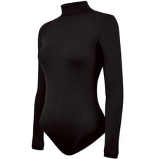 Women's Stretch Nylon Turtleneck Bodysuit