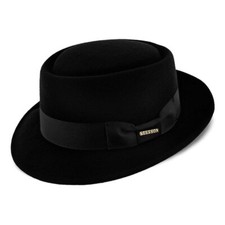 STETSON Unisex Cranston 2" Brim 3.5" Crown Wool Felt Porkpie Hat, Colors  Sizes