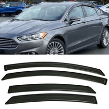 Fit 2013-2020 Ford Fusion Window Visors Sun Vent Shade Rain Wind Guards Smoke