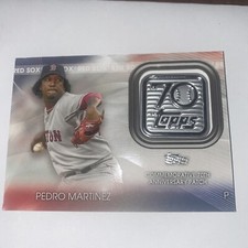 Pedro Martinez 2021 Topps 70th Anniversary Logo Patch 70LP-PM Boston Red Sox