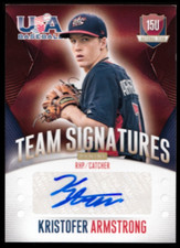 2014 USA Baseball 15U National Team Signatures Kristofer Armstrong Auto 158/299