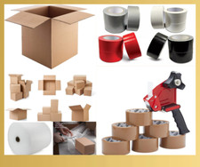 Removal Packing box, Duct Tape , Bubble Wrap 500mmx 100m, Tape Gun+6x Brown Tape