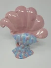Royal Haeger Mauve Pink Blue Open Shell Vase 1940’s Fan