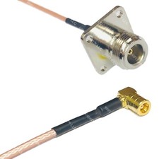RG316 N FLANGE FEMALE to SMB FEMALE ANGLE RF Cable Rapid-SHIP LOT