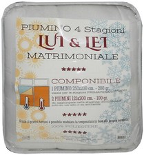 Piumino letto 4 stagioni matrimoniale LUI e LEI piumone letto doppio invernale