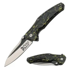 8.25" DARK FANTASY BLADES TWO TONE SPRING ASSISTED FOLDING KNIFE w/ POCKET CLIP