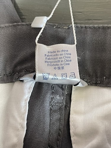 Kids Boy's School Uniforms Flat Front Twill Bermuda Shorts Gray Size 8 Summer - Picture 4 of 5