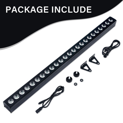 24 LED RGB Wall Wash Light Bar DMX Stage DJ Disco Party Club Lights With Remote - Picture 9 of 9