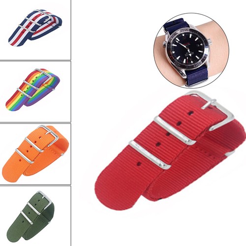 Unisex Canvas Bracelet Watch Band Strap Metal Buckle for Xiapmi Watch 18/20/22mm - Picture 2 of 50