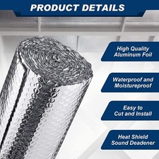 3 Pack FOIL BUBBLE INSULATION FOR CAMPER VANS, LOFTS 0.6x5M