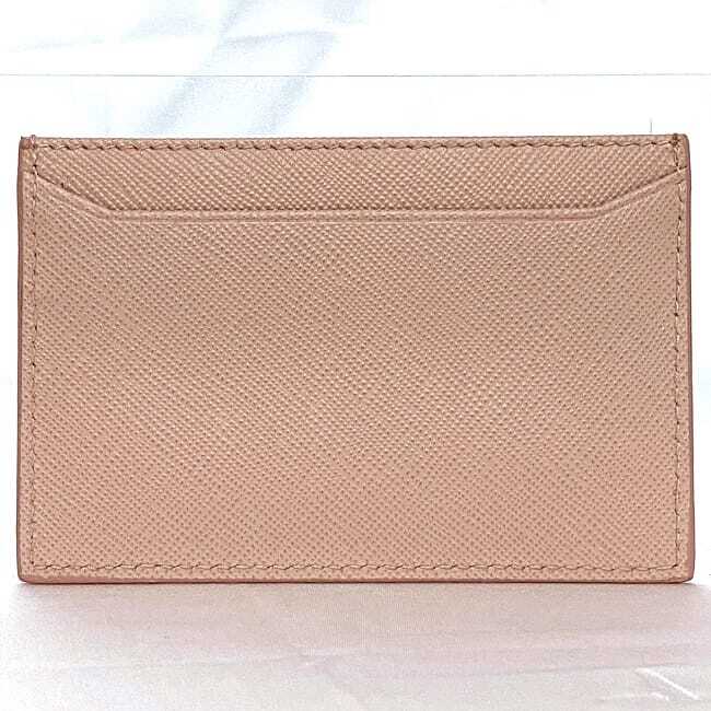 Prada Card Case Pink ec-20578 Good Condition Credit Card