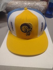 Los Angeles Rams AJD Lucky Stripes NFL Vintage 80s Trucker Snapback Cap Hat Lrg