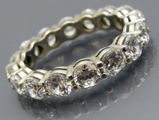 REIF-DESIGN - MOND&Auml;NER MEMOIRE RING - 950 PLATIN - &Uuml;PPIG BESETZT