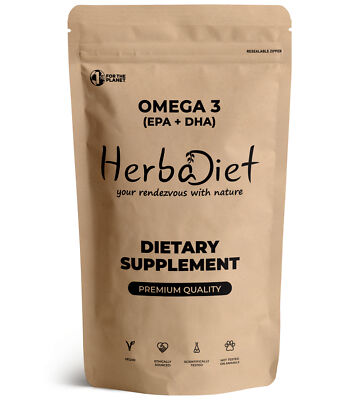Fish Oil Powder Omega 3 High Strength DHA EPA  Fatty Acid Heart Health Support