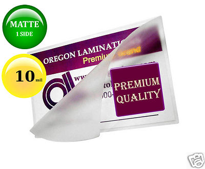 10 Mil MATTE/Clear Letter size Hot Laminating Pouches 9 x 11-1/2 (50/pk) 9x11.5