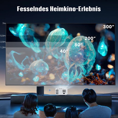 4K Mini Projektor HD 15000LMS 1080P Beamer WiFi LCD Heimkino HDMI USB Gxduphalpb - Bild 16 von 20
