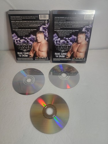 WWE: Brock Lesnar Here Comes The Pain 3 DVD Set Cena Batista Orton Hogan Rock - Picture 2 of 2