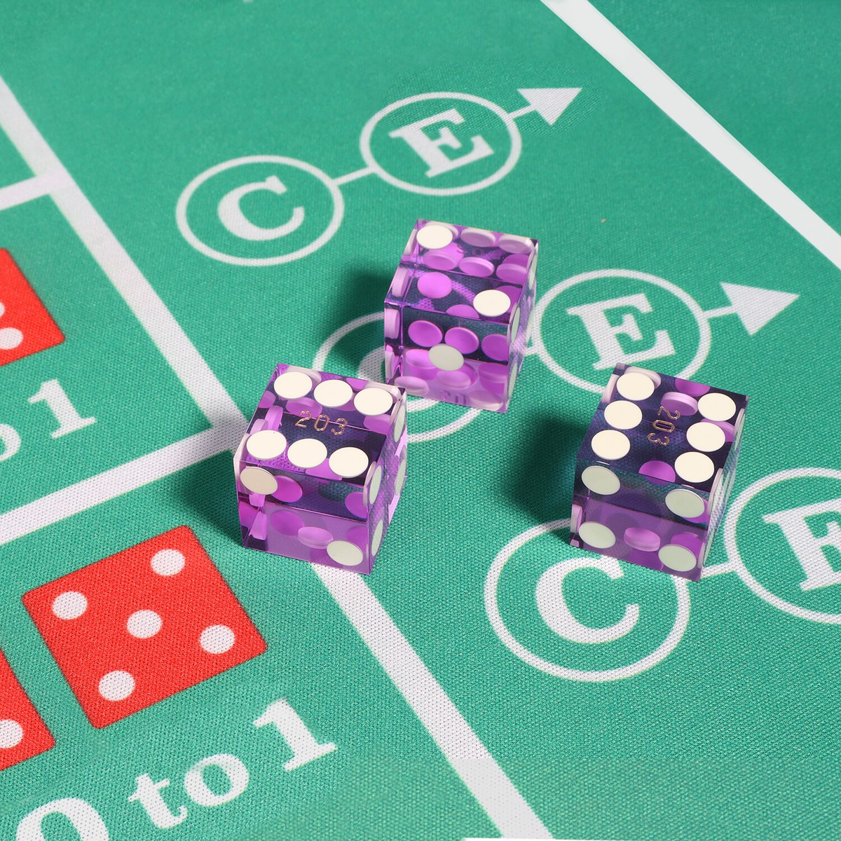 IDS Casino Craps Würfel-Set, 19 Mm, Kristallrot, 5 Stück