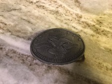 Vintage 1986 NRA Belt Buckle Defender of Firearms Freedom Institute