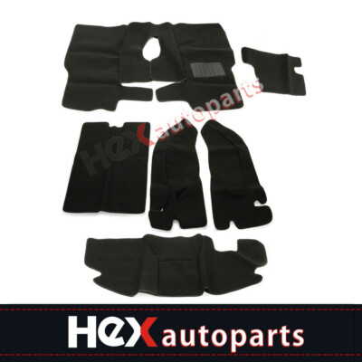 New For TJ Jeep Wrangler 1997-2006 6 Piece Full Set Carpet Kit Floor Mat Black