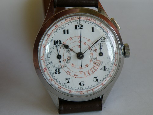 ANONIMO-CRONO-MONOPULSANTE-RUOTA A COLONNE-VALJOUX 22 GH-OVERSIZE(37,2  MM)-RARO | eBay