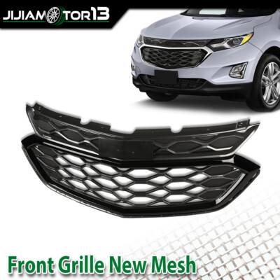 Fit For 2018-2021 Chevrolet Equinox Front Bumper Upper Grille Grill Mesh Glossy
