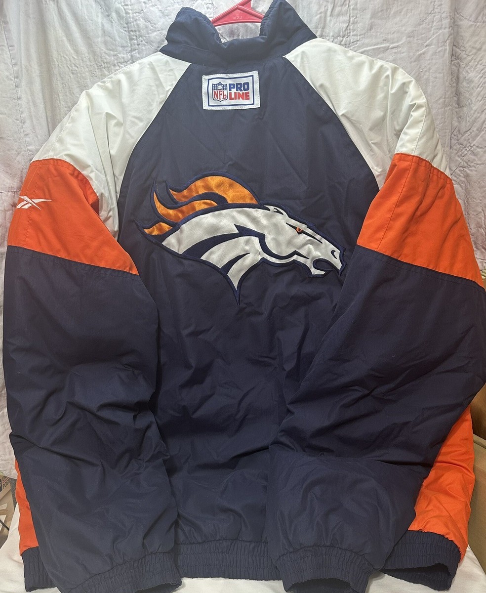 REEBOK PRO LINE Denver Broncos Jacket Zip Up XL | eBay