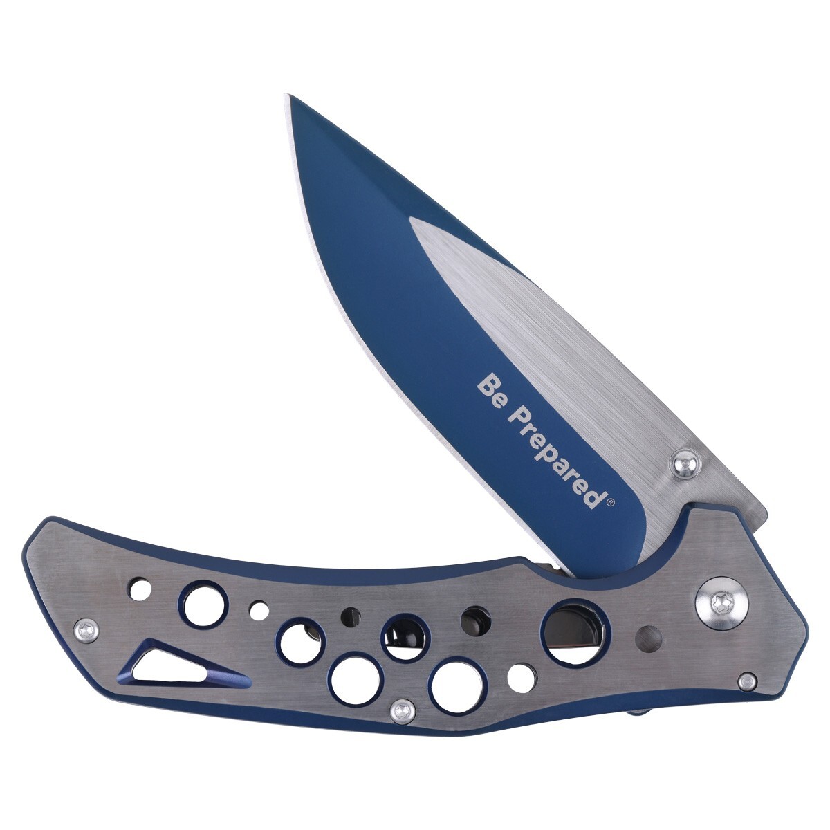 Boy Scout Be Prepared Folding Skeleton Pocket Knife Titanium