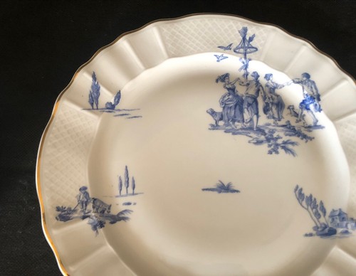 6 ASSIETTES À DESSERT + 1 ASSIETTE Bernardaud LIMOGES Modèle Marie ANTOINETTE - Imagen 17 de 20