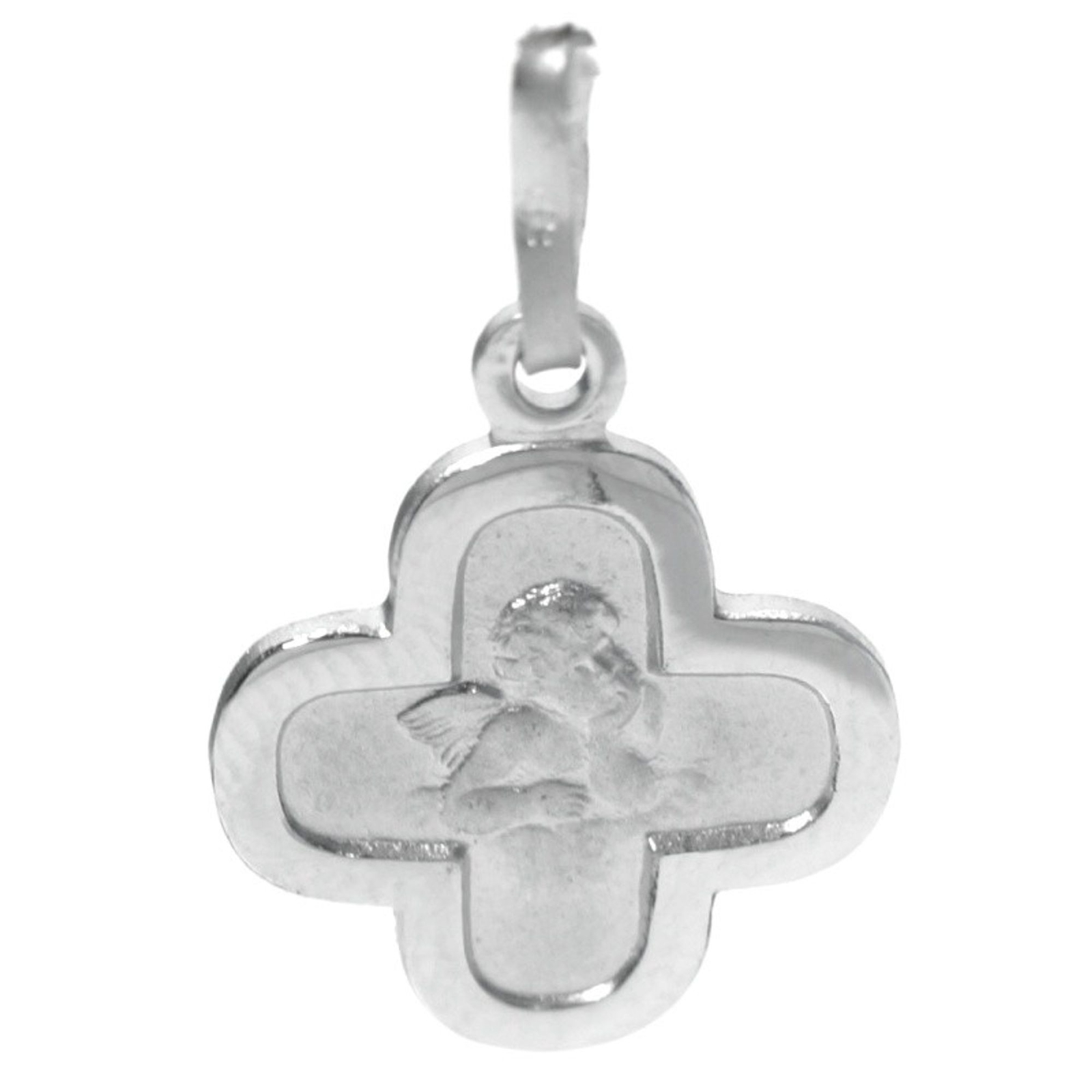 Basic Silber STG12 Kinder Anhnger Schutzengel Kreuz Silber Kinderschmuck 4290₽