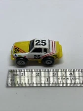 Vintage Micro Machines Pontiac Grand Prix Stock Car White/Yellow 1986 Galoob