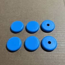 Peg Perego Thomas the Train Ride-On Replacement Part BLUE WHEEL CAP COVERS X6 